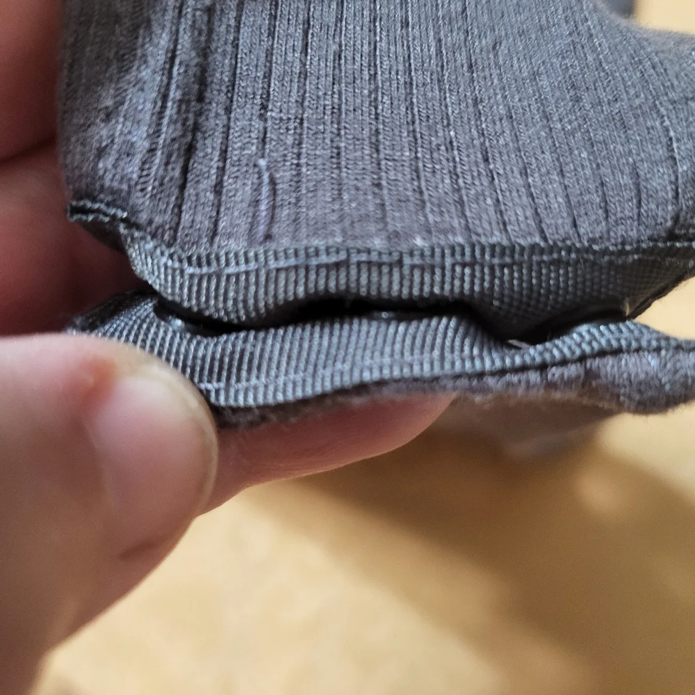 Shein gray ribbed bodysuit women's M #1563 - Picture 2 of 5